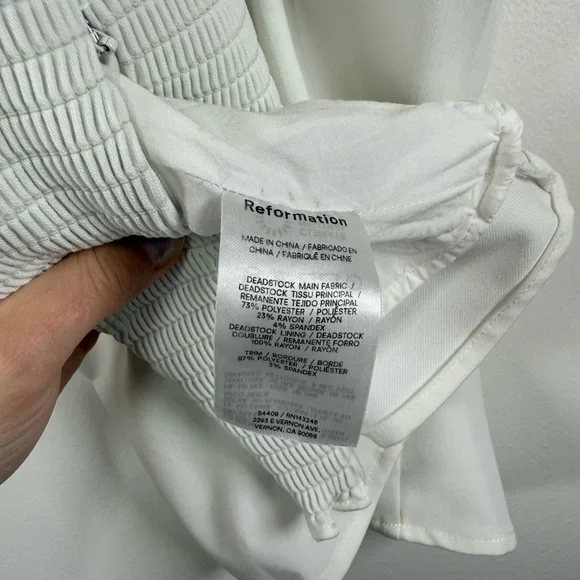 Reformation Melanie Top White and Black Camisole - Picture 6 of 7